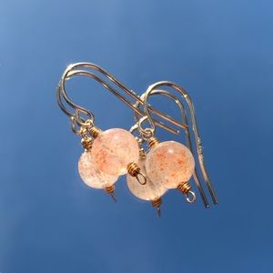 sunstone lantern earrings
